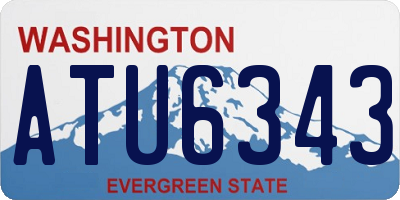 WA license plate ATU6343