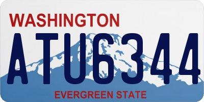 WA license plate ATU6344
