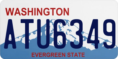 WA license plate ATU6349