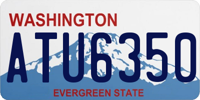 WA license plate ATU6350