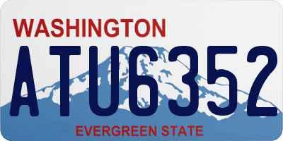 WA license plate ATU6352