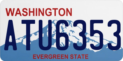 WA license plate ATU6353