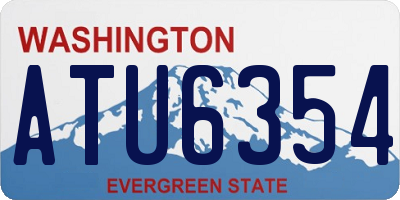 WA license plate ATU6354