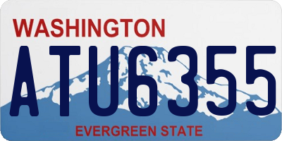 WA license plate ATU6355