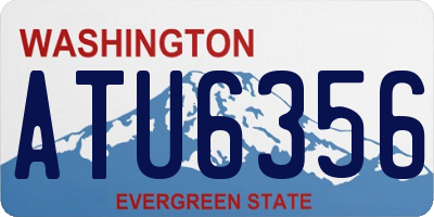 WA license plate ATU6356