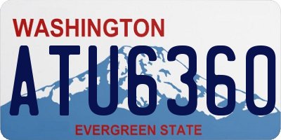 WA license plate ATU6360