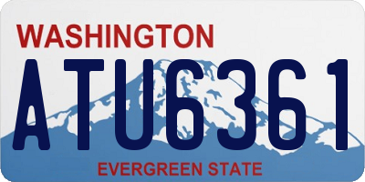 WA license plate ATU6361