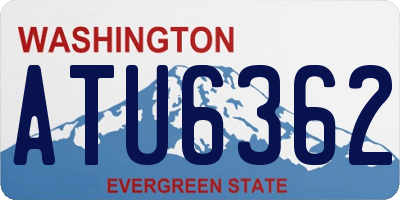 WA license plate ATU6362