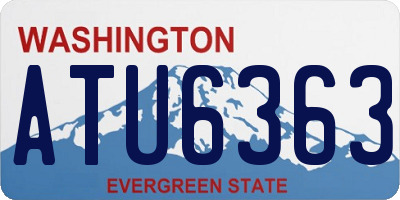 WA license plate ATU6363