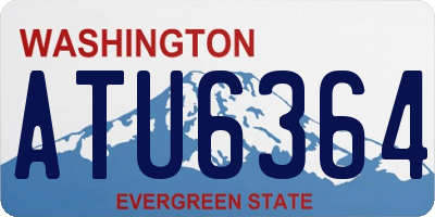 WA license plate ATU6364