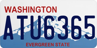 WA license plate ATU6365