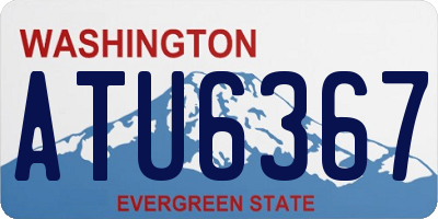 WA license plate ATU6367
