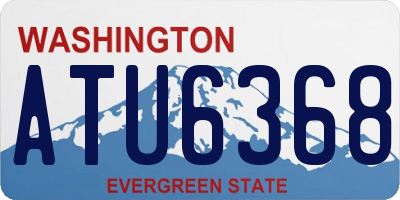 WA license plate ATU6368