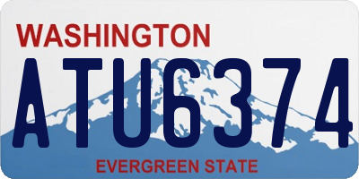 WA license plate ATU6374