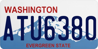 WA license plate ATU6380
