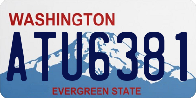 WA license plate ATU6381