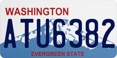 WA license plate ATU6382