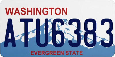 WA license plate ATU6383