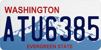 WA license plate ATU6385