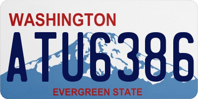 WA license plate ATU6386
