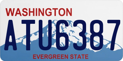 WA license plate ATU6387