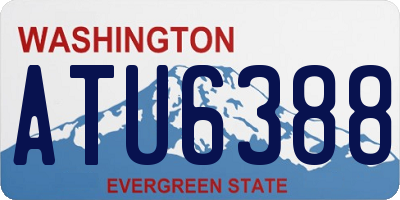 WA license plate ATU6388