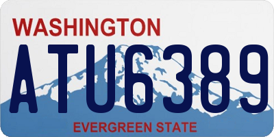 WA license plate ATU6389