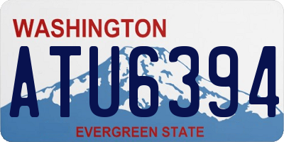 WA license plate ATU6394