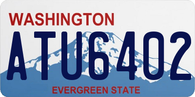 WA license plate ATU6402