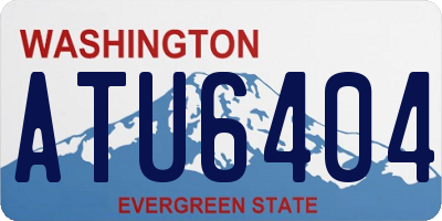 WA license plate ATU6404