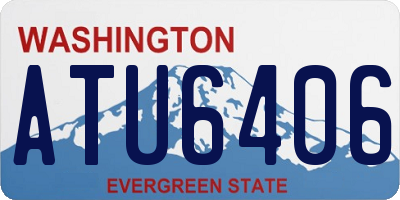 WA license plate ATU6406