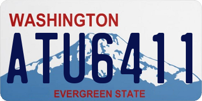 WA license plate ATU6411