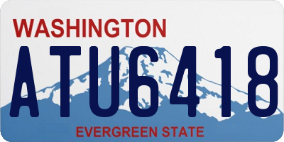 WA license plate ATU6418