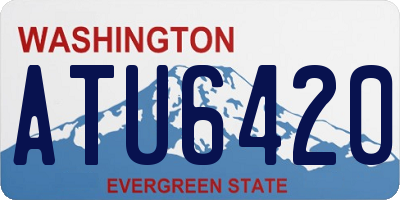 WA license plate ATU6420