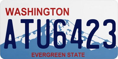 WA license plate ATU6423