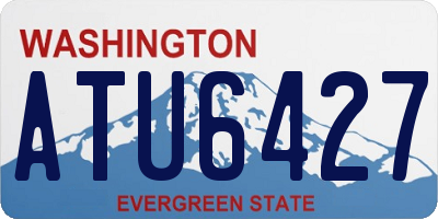 WA license plate ATU6427