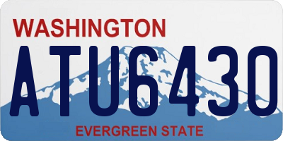 WA license plate ATU6430