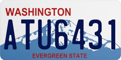 WA license plate ATU6431