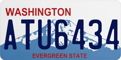 WA license plate ATU6434