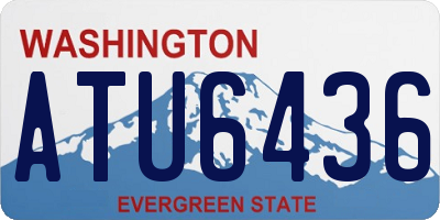 WA license plate ATU6436