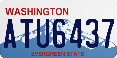 WA license plate ATU6437