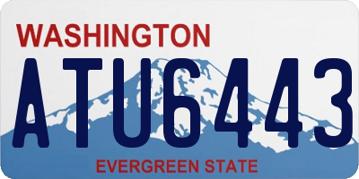 WA license plate ATU6443