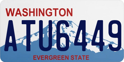 WA license plate ATU6449