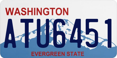 WA license plate ATU6451