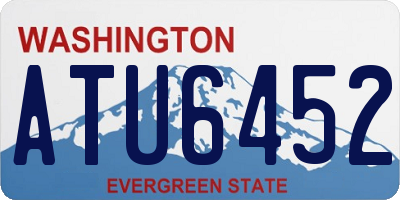 WA license plate ATU6452
