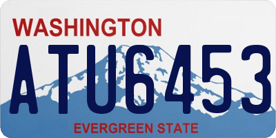 WA license plate ATU6453