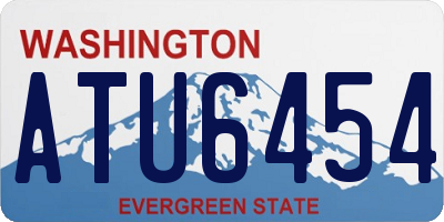 WA license plate ATU6454