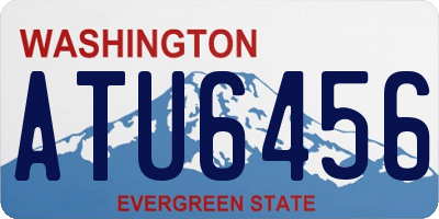 WA license plate ATU6456