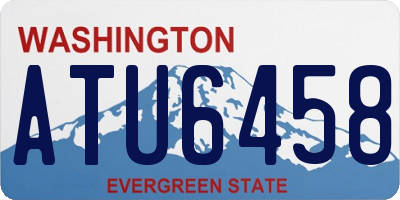 WA license plate ATU6458