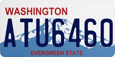WA license plate ATU6460